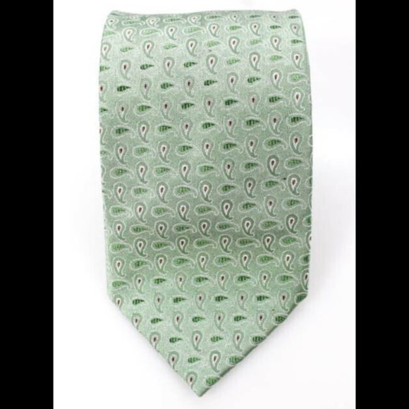 Luigi Bianchi Mantova Other - Luigi Bianchi Mantova Mens Green Silk Paisley Tie